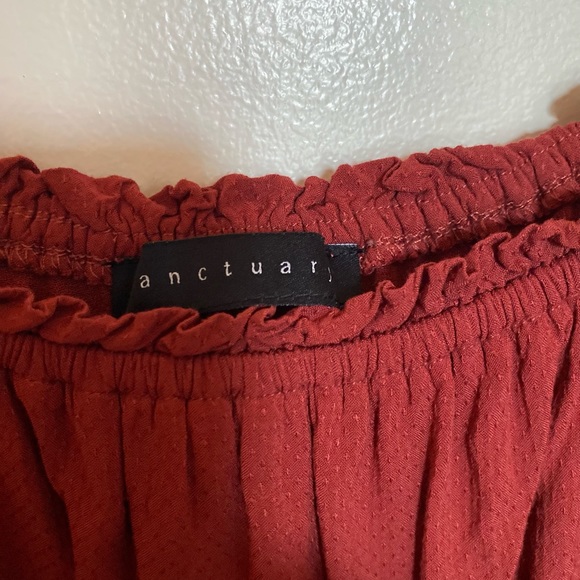 Rust cold shoulder blouse - Picture 3 of 3